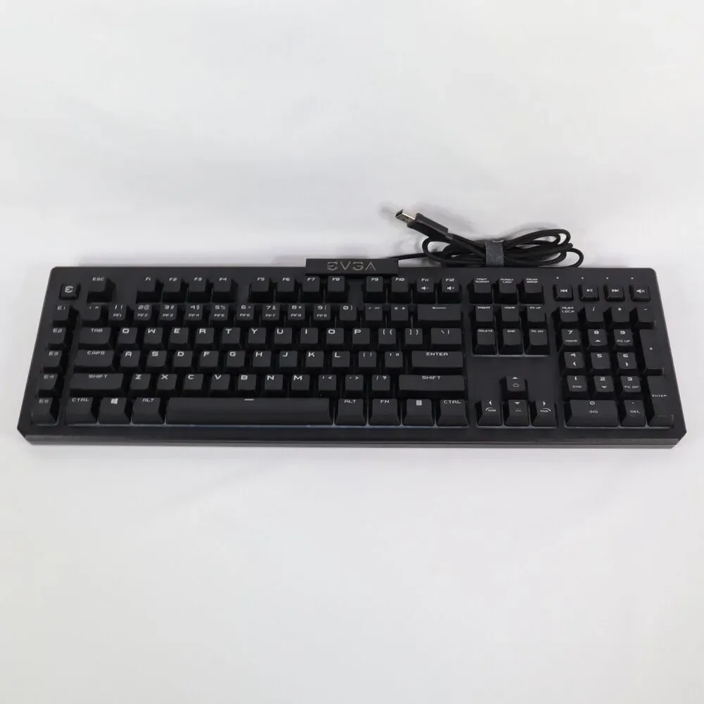 EVGA Z12 Wired USB Gaming Keyboard RGB Backlit LED - 5 Programmable Media Keys